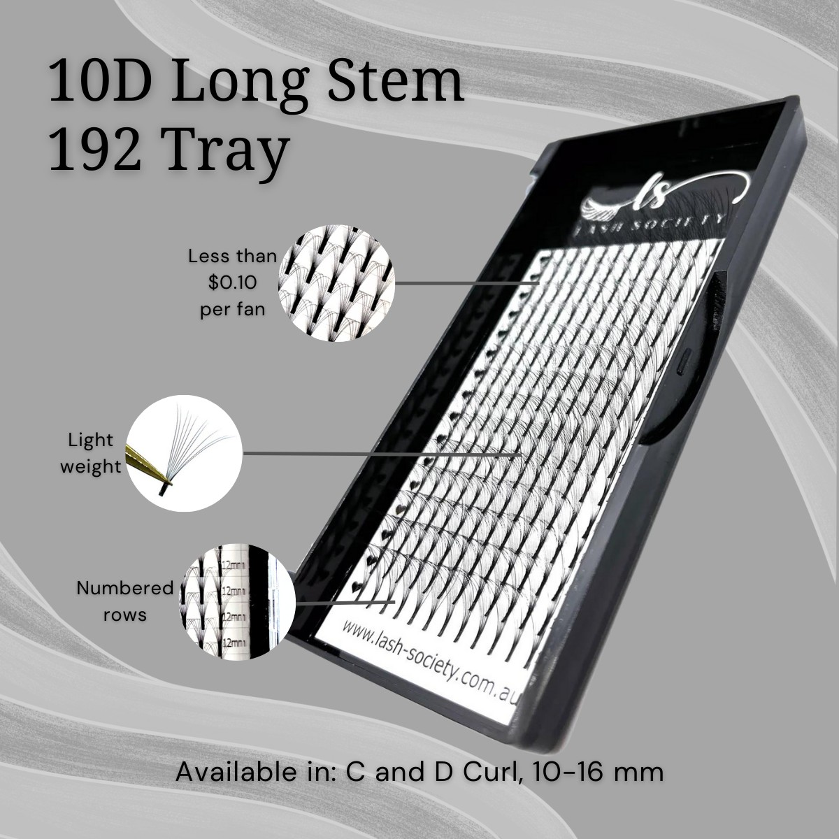 LUXURY 10D 0.05 LONG STEM VOLUME (192 FAN TRAY)