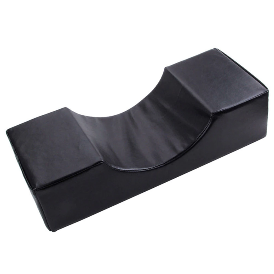 BLACK PU-LEATHER LASH PILLOW