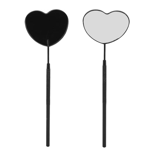 BLACK HEART STAINLESS STEEL EYELASH CHECKING MIRROR