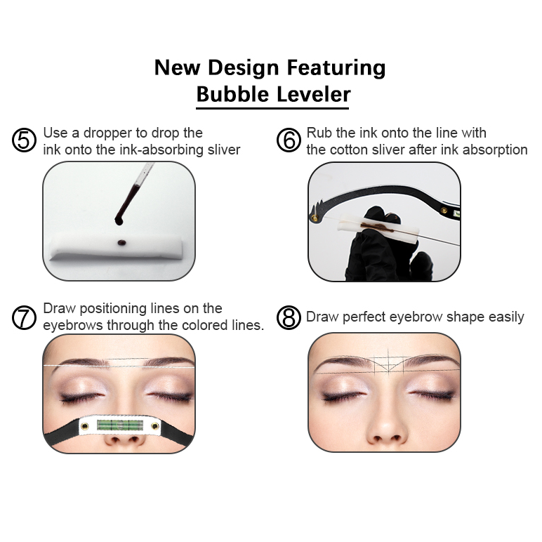 BROW MAPPING RULER WITH LEVELER