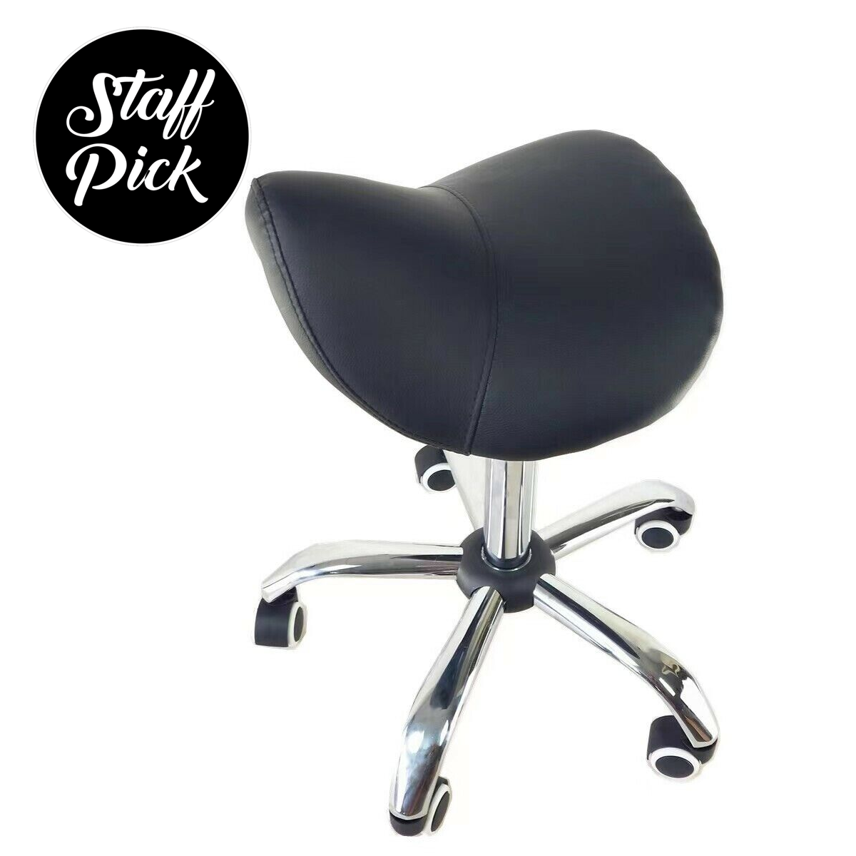 HEAVY DUTY SALON SADDLE STOOL